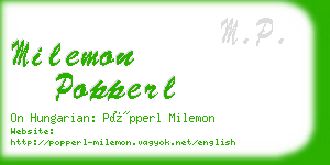 milemon popperl business card